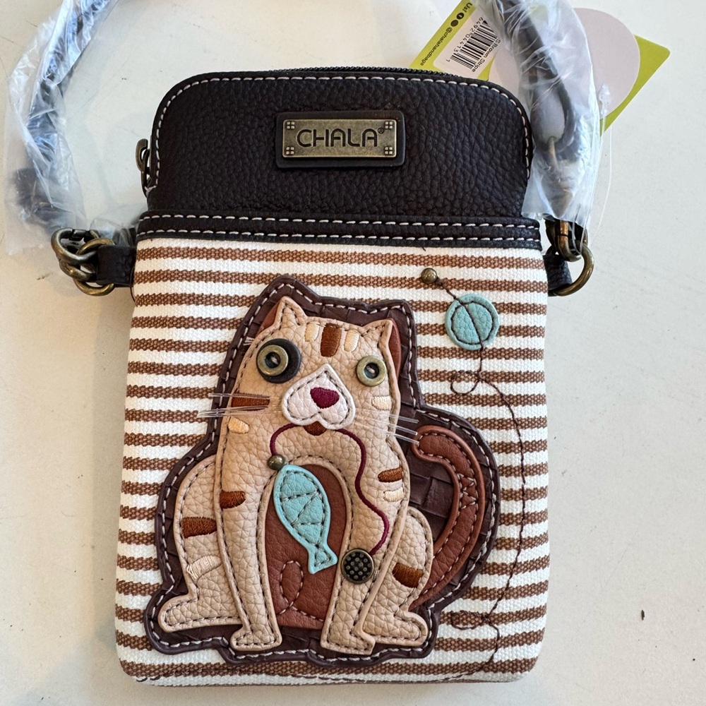 Chala Brown and Cream Cat Convertible Bag